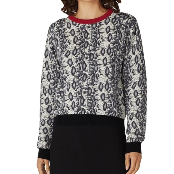 Koche Collective Women’s Python Print Crewneck Sweater Like New Orig $229 - Picture 1 of 9